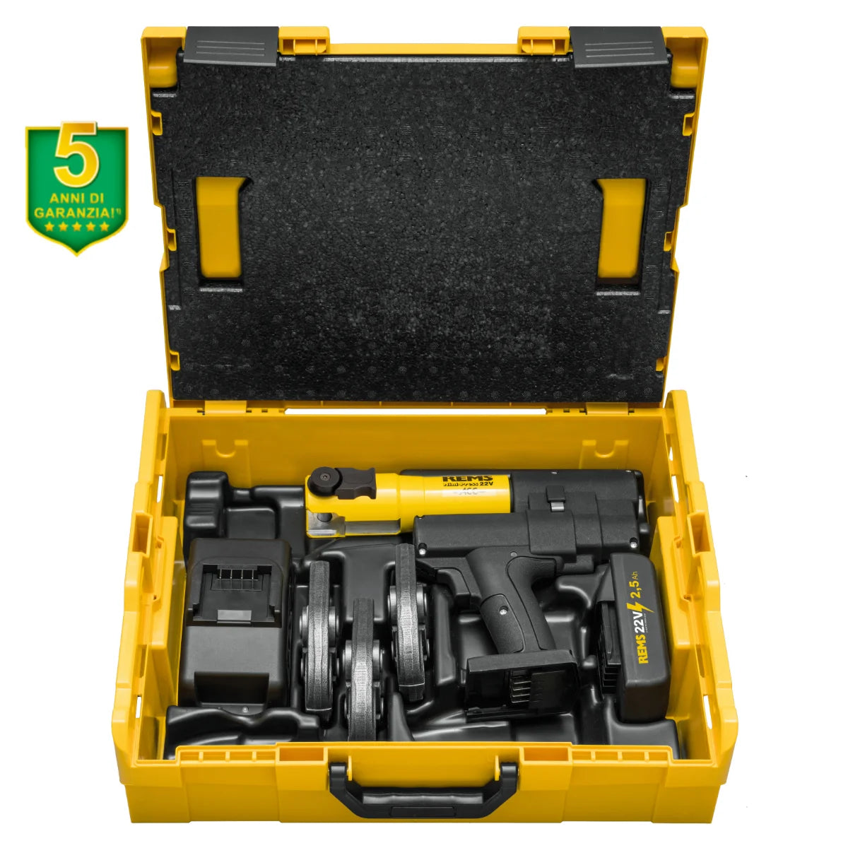 Rems Mini-Press 22V ACC Pressatrice idraulica a batteria 22kN per tubi fino a 40 mm