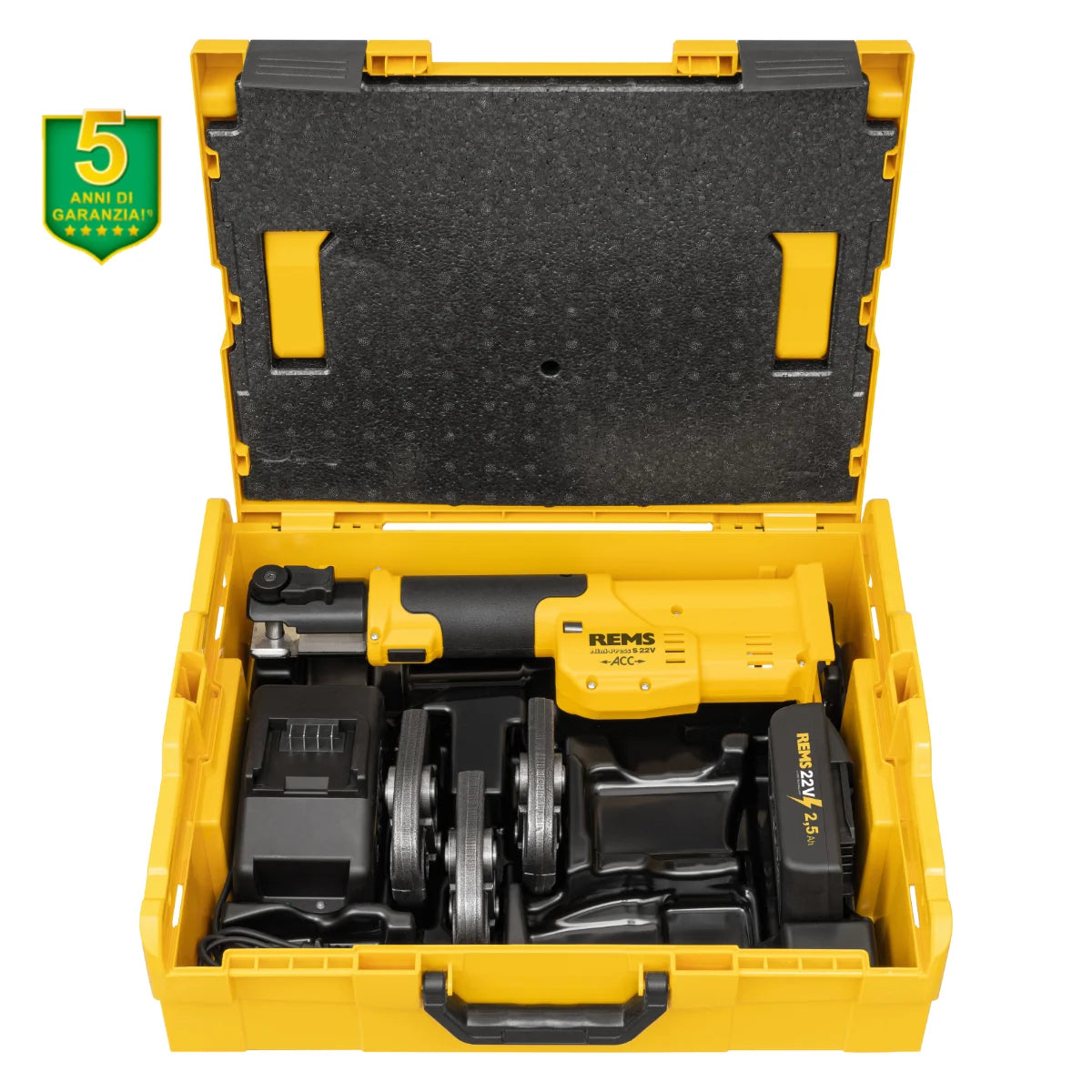 Rems Mini-Press S 22V ACC Pressatrice idraulica a batteria 22kN per tubi fino a 40 mm