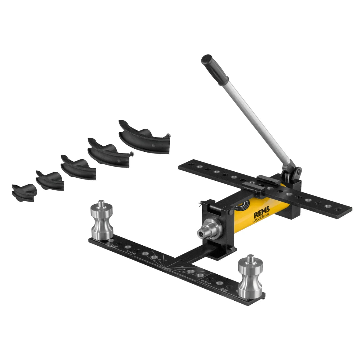 Rems Python Set - Piegatubi oleodinamico per tubi fino 75 mm e 90 °