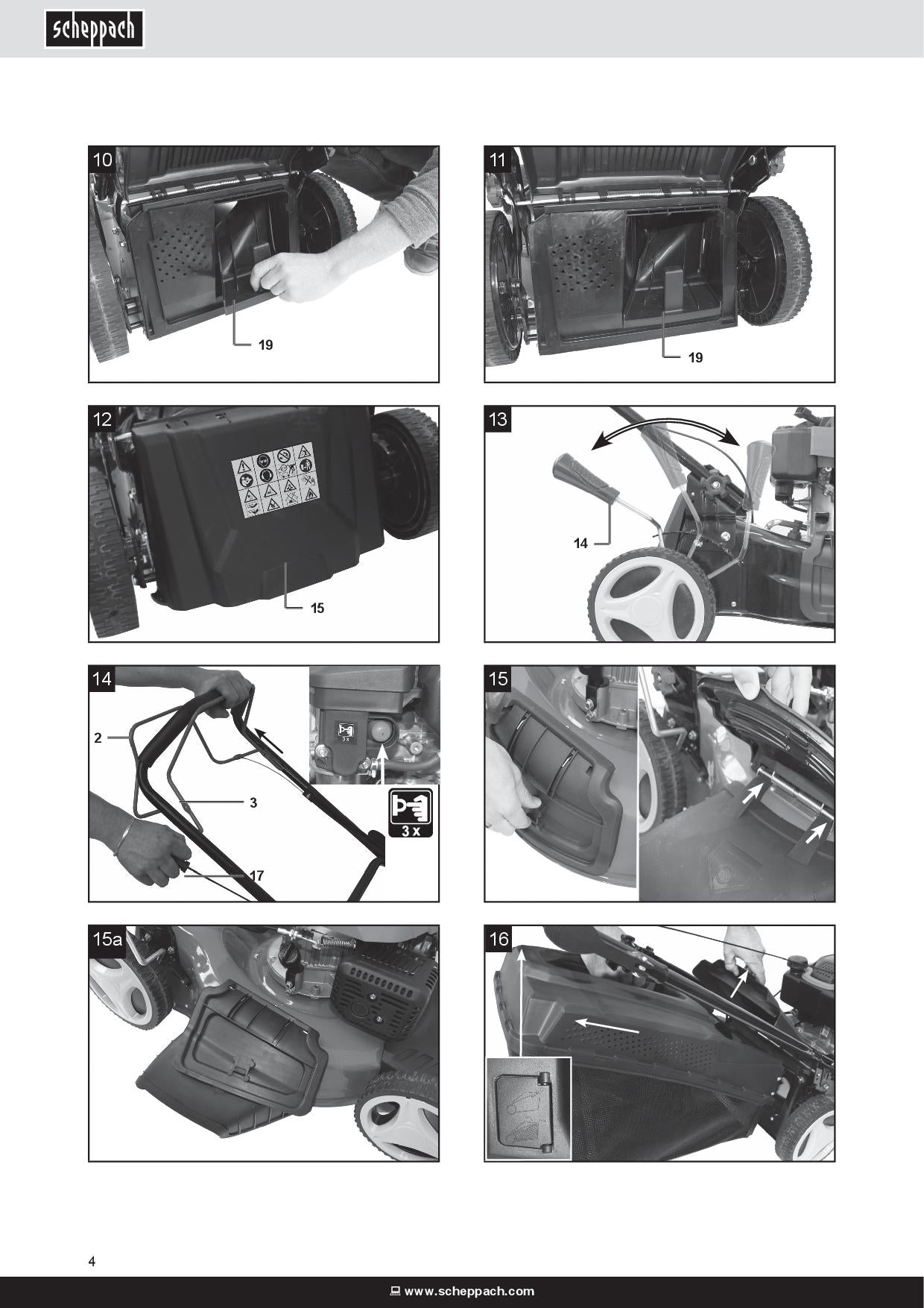 Scheppach MS161-46 taglio 46 cm, trazione integrale semovente 150 cc 6in1