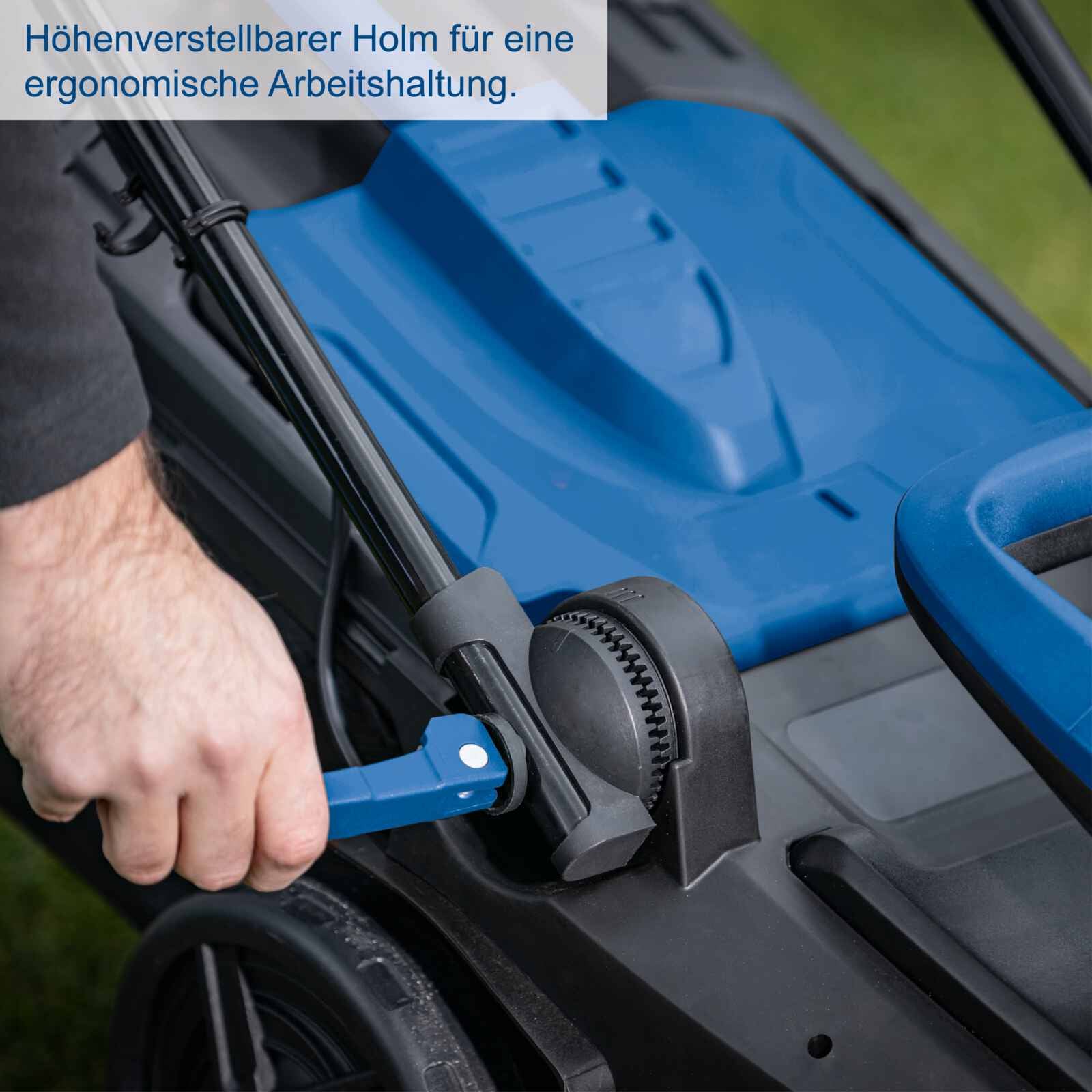 Scheppach BC-MP380-X - Rasaerba a batteria, taglio 38cm - 2 batterie 4.0Ah + doppio caricabatterie 