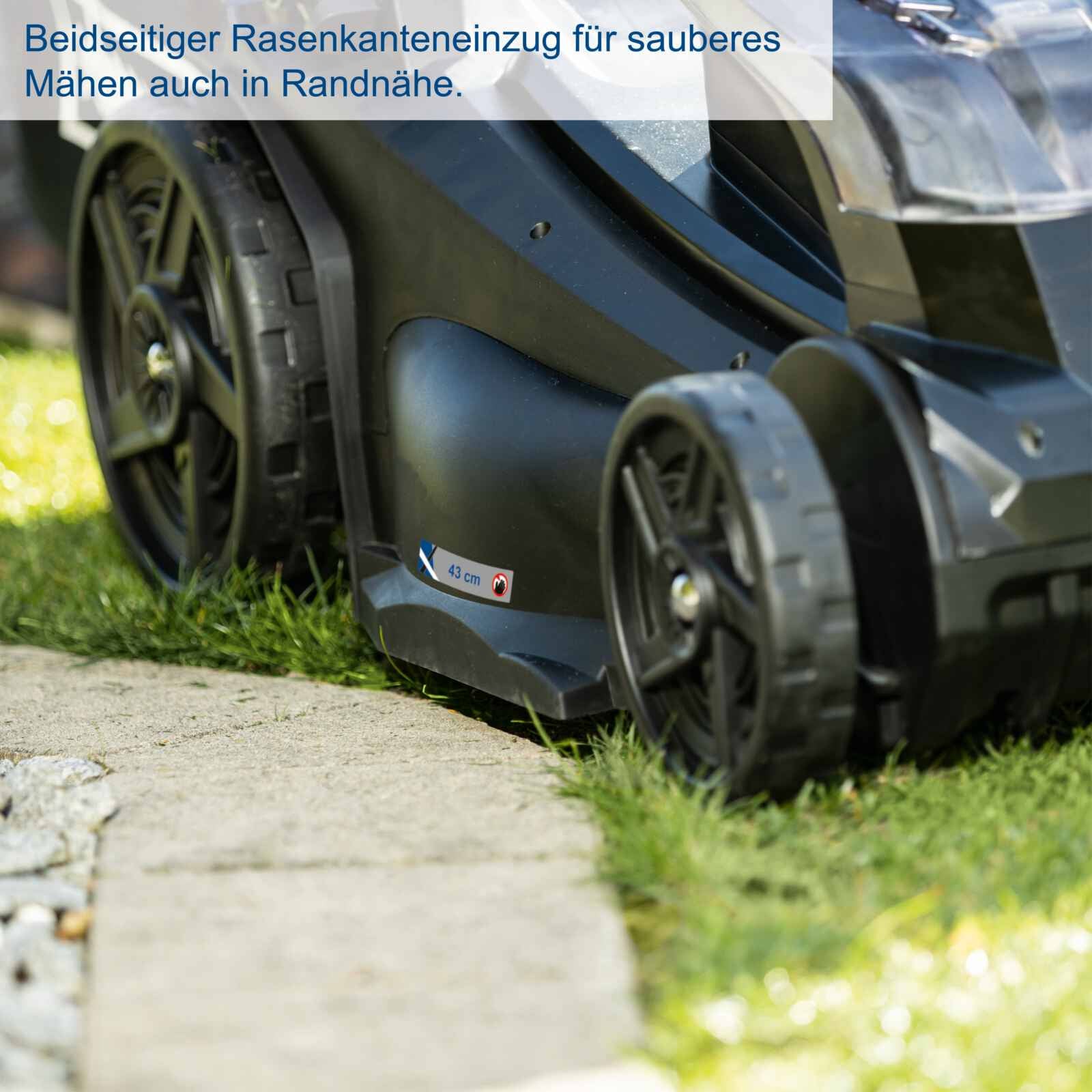 Scheppach BC-MP430-402 - Rasaerba a batteria 4 in 1 taglio 43cm - 2 batterie 20V 4.0Ah + 2 caricabatterie