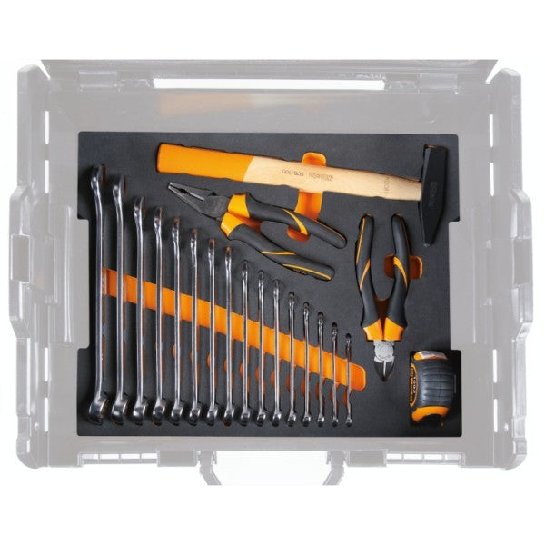 Beta 5990V1 - ​Assortimento di 44 utensili per valigetta portautensili COMBO C99V1, in vassoio morbido in EVA