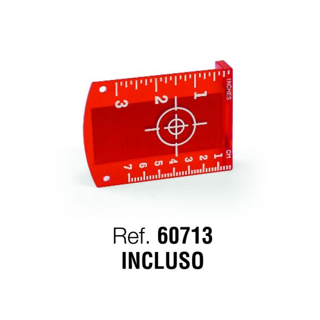 Metrica 61370 - Livella laser autolivellante a raggio rosso. un piano oriz. 360 + piano verticale + piombo