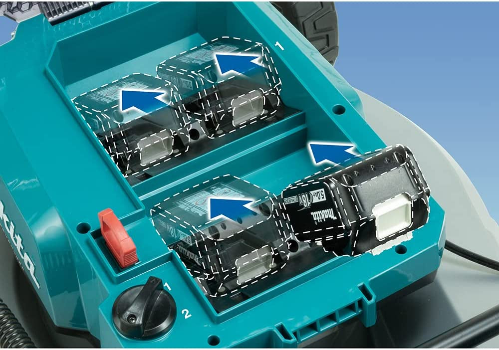 Makita DLM533PT4 - Rasaerba a batteria semovente 18v+18v=36v (4 slot) 53 cm