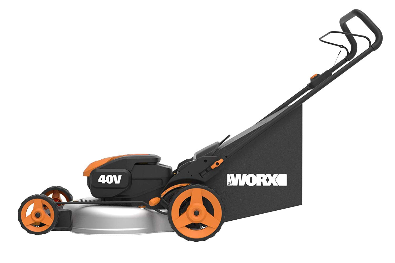 Rasaerba a batteria Worx WG751E - due batterie da 20v + 20v da 4Ah - scocca in acciaio