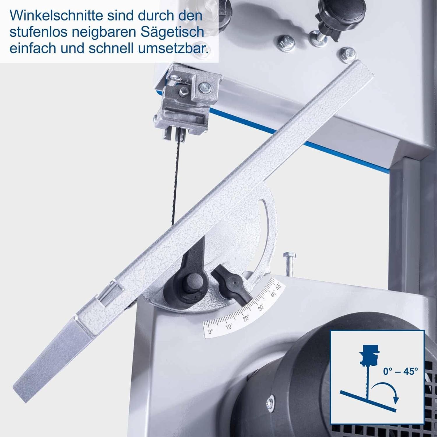 Scheppach HBS25 - Sega a nastro verticale per legno 350W taglio 80x200 mm