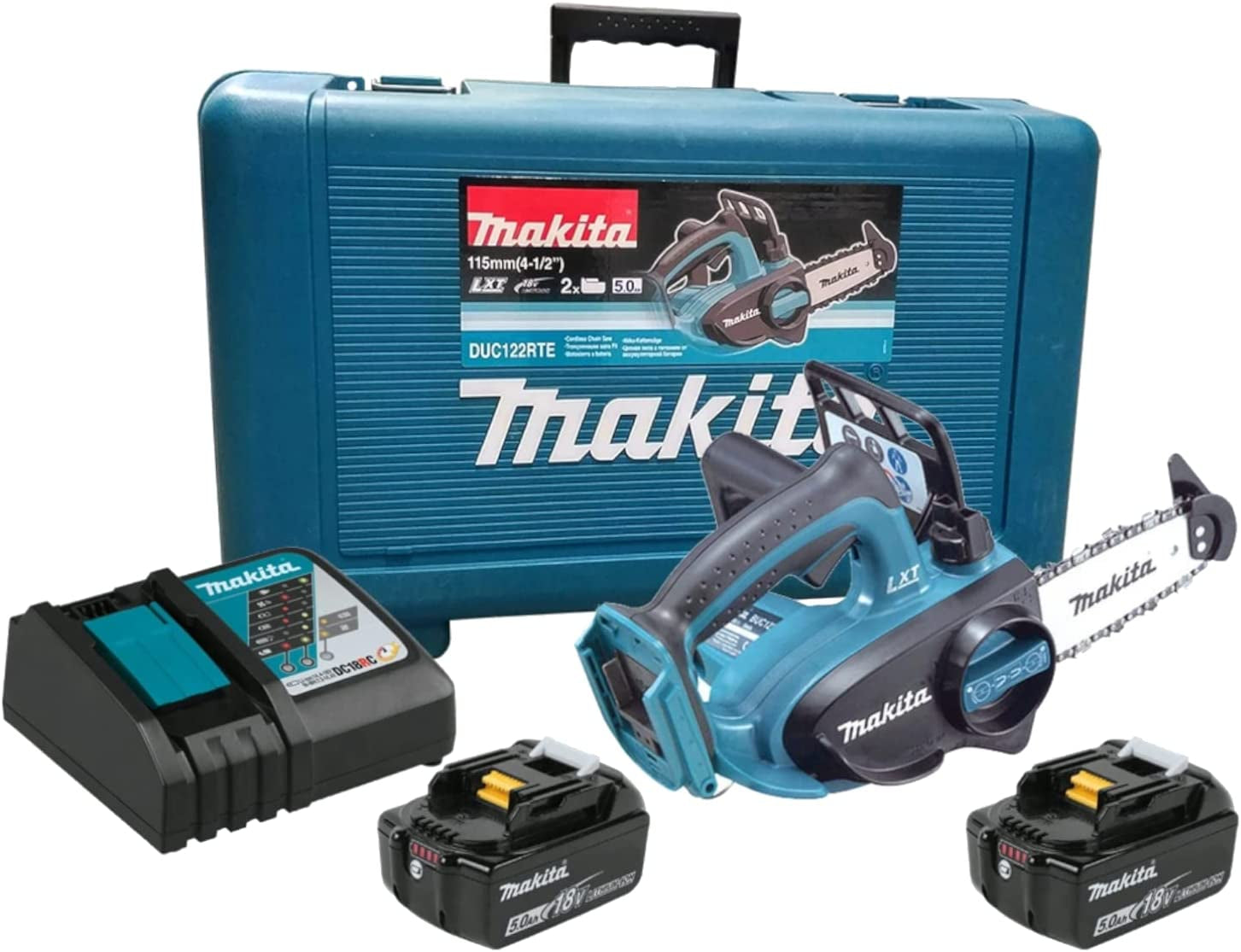 Makita DUC122RTE - Elettrosega a batteria 18V, 2 X 5Ah