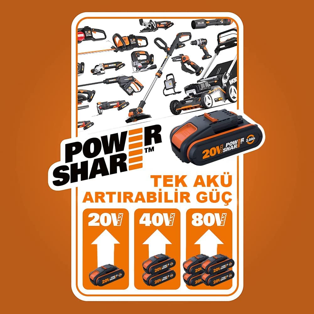 Worx WA3880 - Caricabatterie rapido per batterie Li-ion 20V