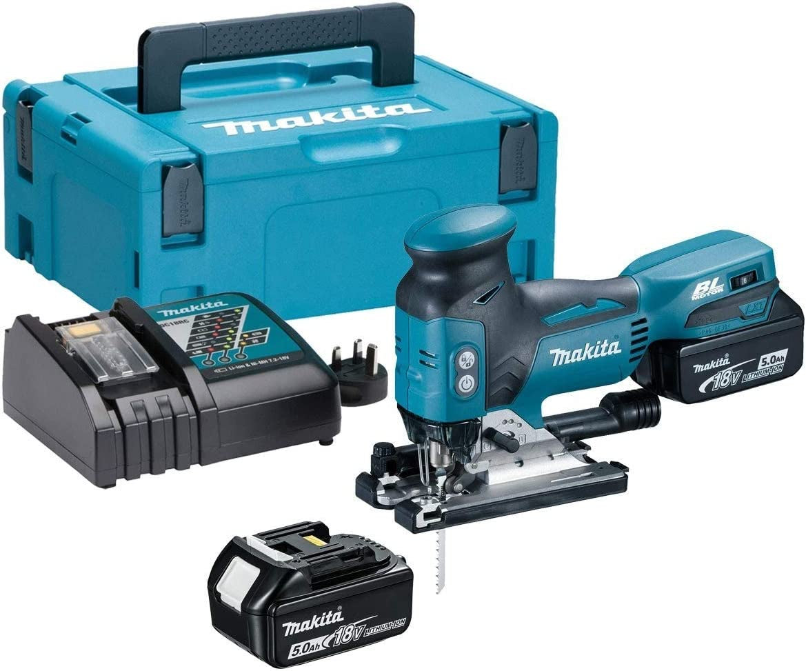 Makita DJV181RTJ - Seghetto alternativo a batteria 18V - 2 x 5Ah in valigetta 