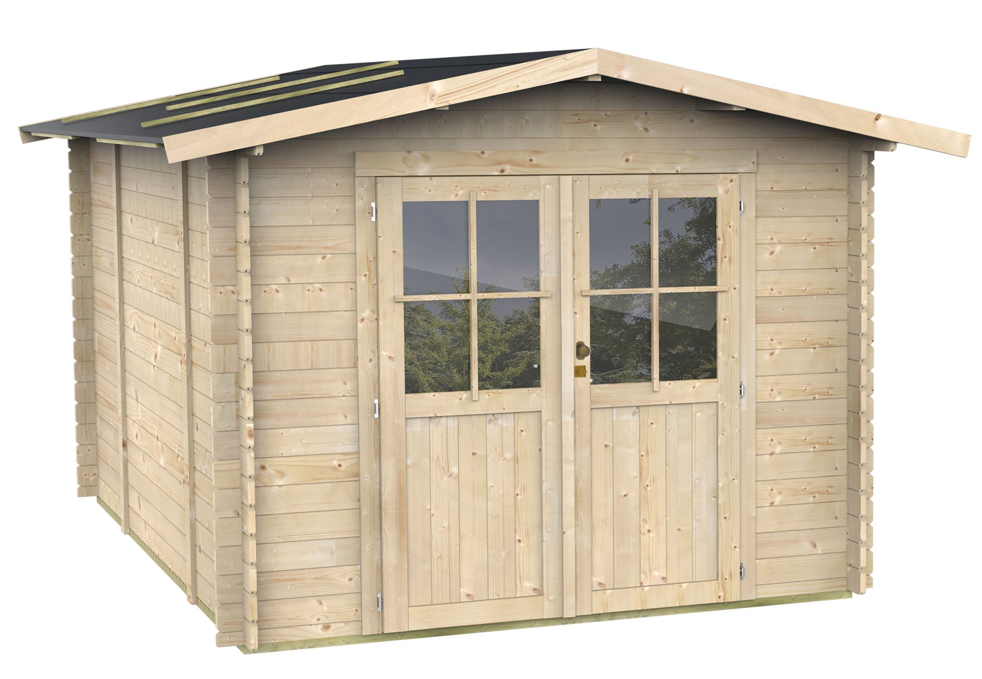 ALCE OPERA - CASETTA IN LEGNO PORTA DOPPIA dim. 2 x 2,5 x 2 M