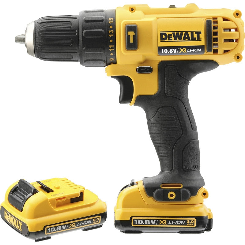 Trapano avvitatore a batteria Dewalt DCD716D2 con percussione + 2 Batterie 10,8V