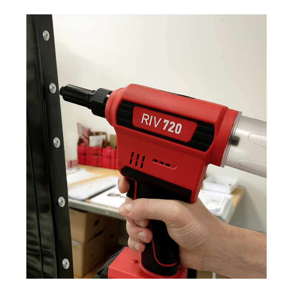 Rivit RIV720 - Rivettatrice batteria litio per rivetti fino ⌀ 6,4 mm - 2 batterie da 18V 2,0Ah