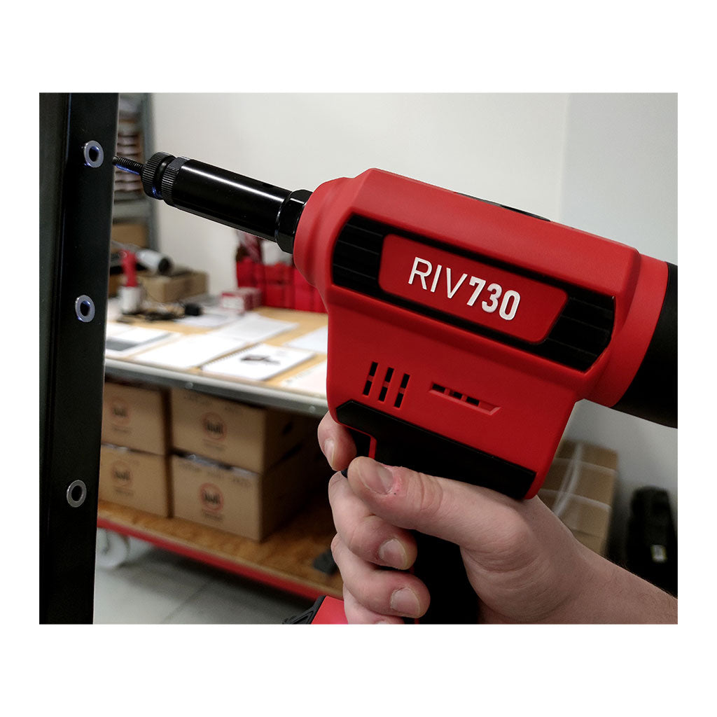 Rivit RIV730 - Rivettatrice a batteria per inserti M3-M10 - 1 batteria da 18V - 2Ah