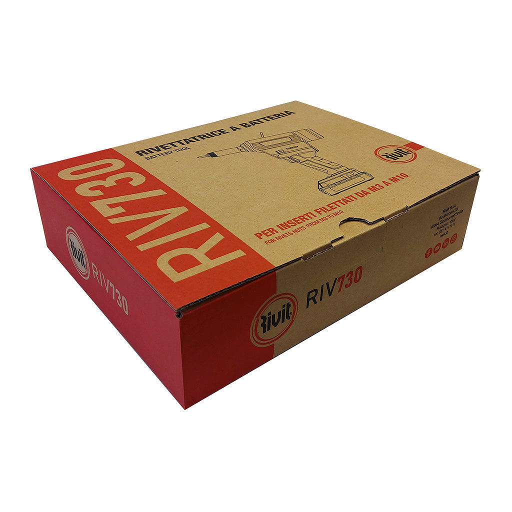 Rivit RIV730 - Rivettatrice a batteria per inserti M3-M10 - 1 batteria da 18V - 2Ah