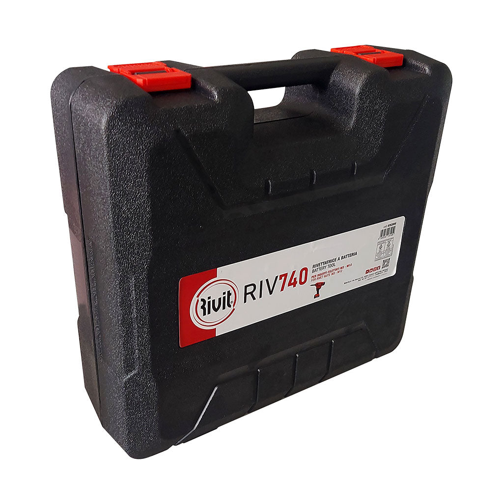 Rivit RIV740 - Rivettatrice a batteria per inserti M3-M10 - 2 batteria da 18V - 2Ah