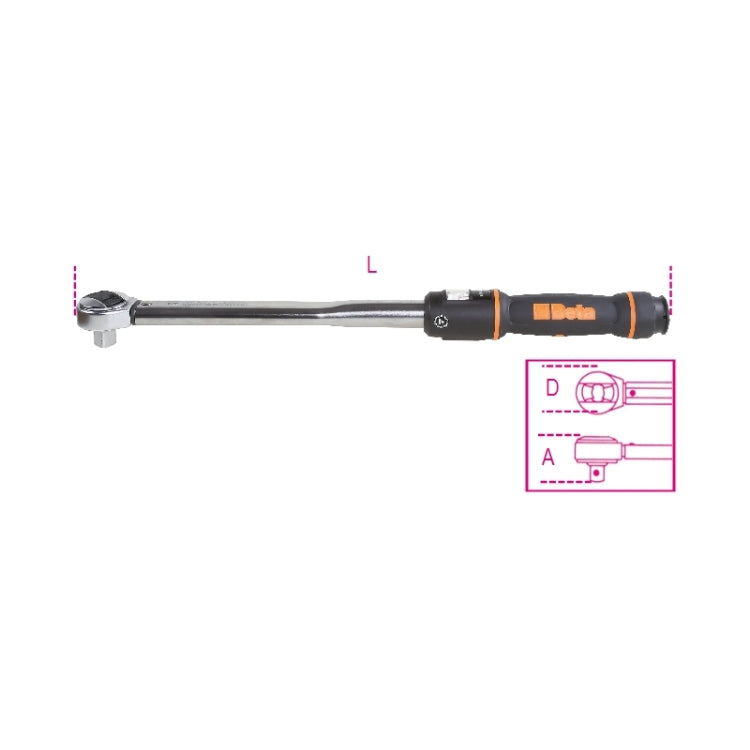 Beta 666N/30 - Chiave dinamometrica a scatto - serraggio 50 / 220 nM - attacco da 1/2"