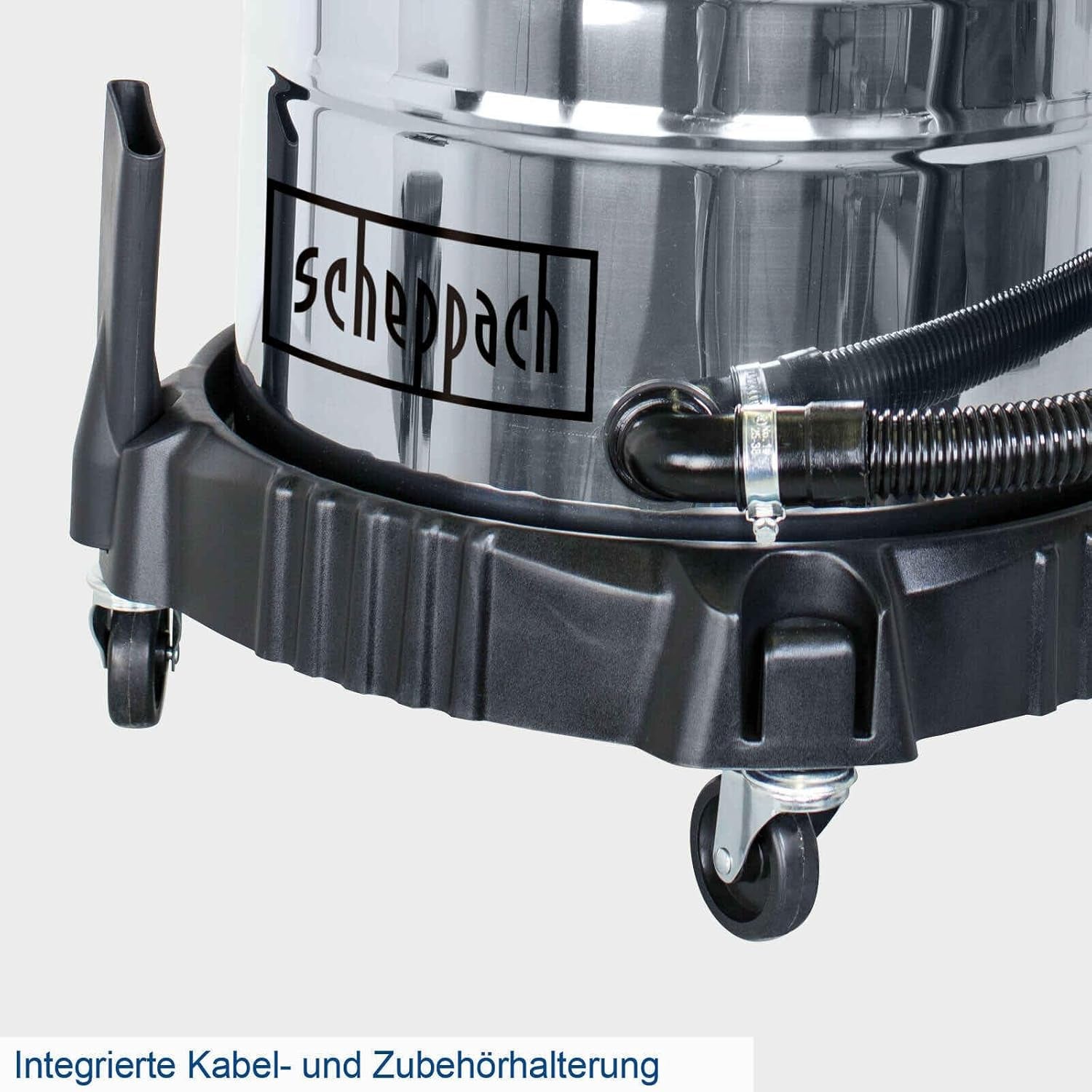 Scheppach ASP50-ES - Bidone aspiratutto aspirapolvere e liquidi in inox 50lt 1400w