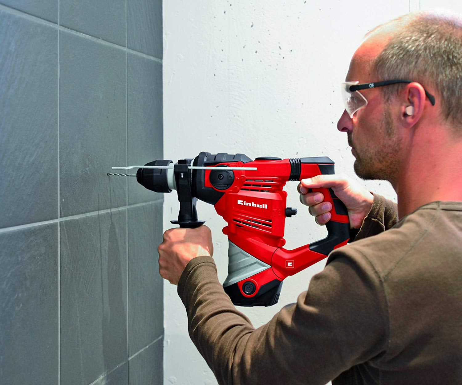 Einhell TH-RH 1600 - Trapano tassellatore 4 funzioni  220V con set 3 scalpelli e valigetta