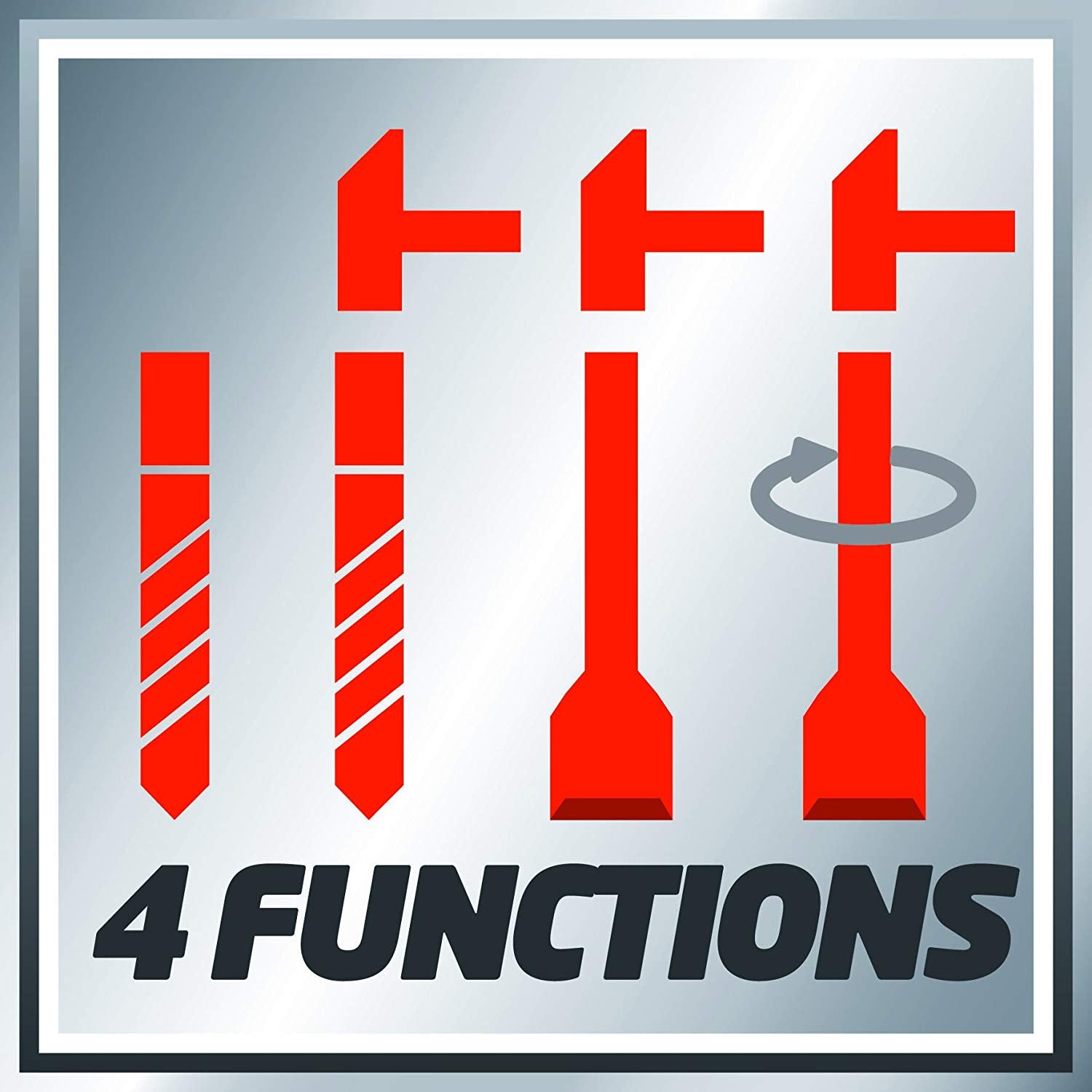 Einhell TH-RH 1600 - Trapano tassellatore 4 funzioni  220V con set 3 scalpelli e valigetta