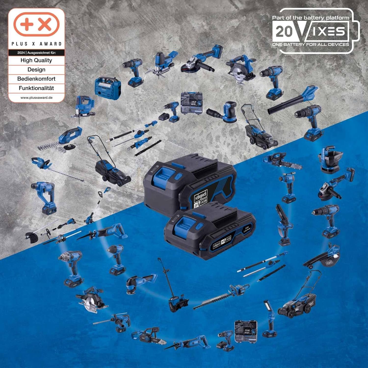 Scheppach Bc-Mp430-X - Rasaerba a batteria 2X20V - Taglio 43Cm 