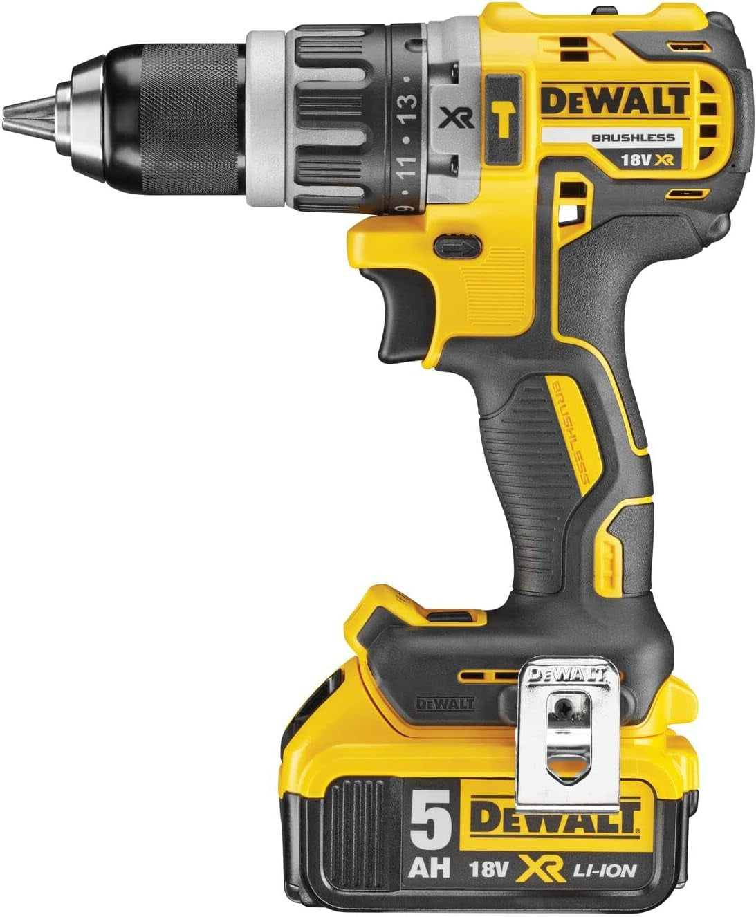Dewalt DCK2080P2T - Kit utensili a batteria 18V - DCD796 + DCG405 - 2 x 5Ah