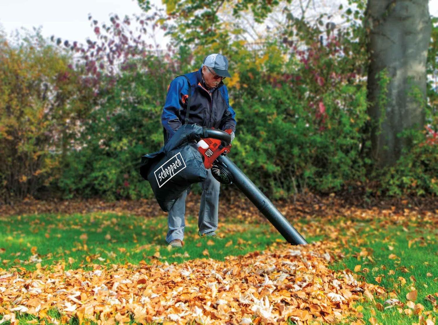 Scheppach LBH2600P - Aspiratore soffiatore aspirafoglie trituratore a scoppio