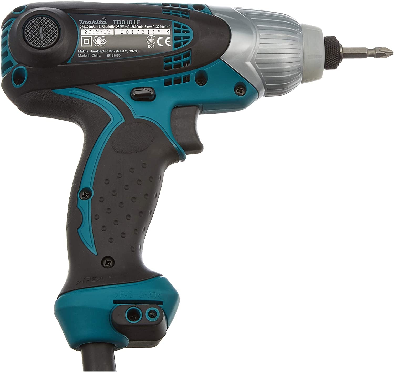 Makita TD0101F - Avvitatore a impulsi elettrico con attacco da 1/4"