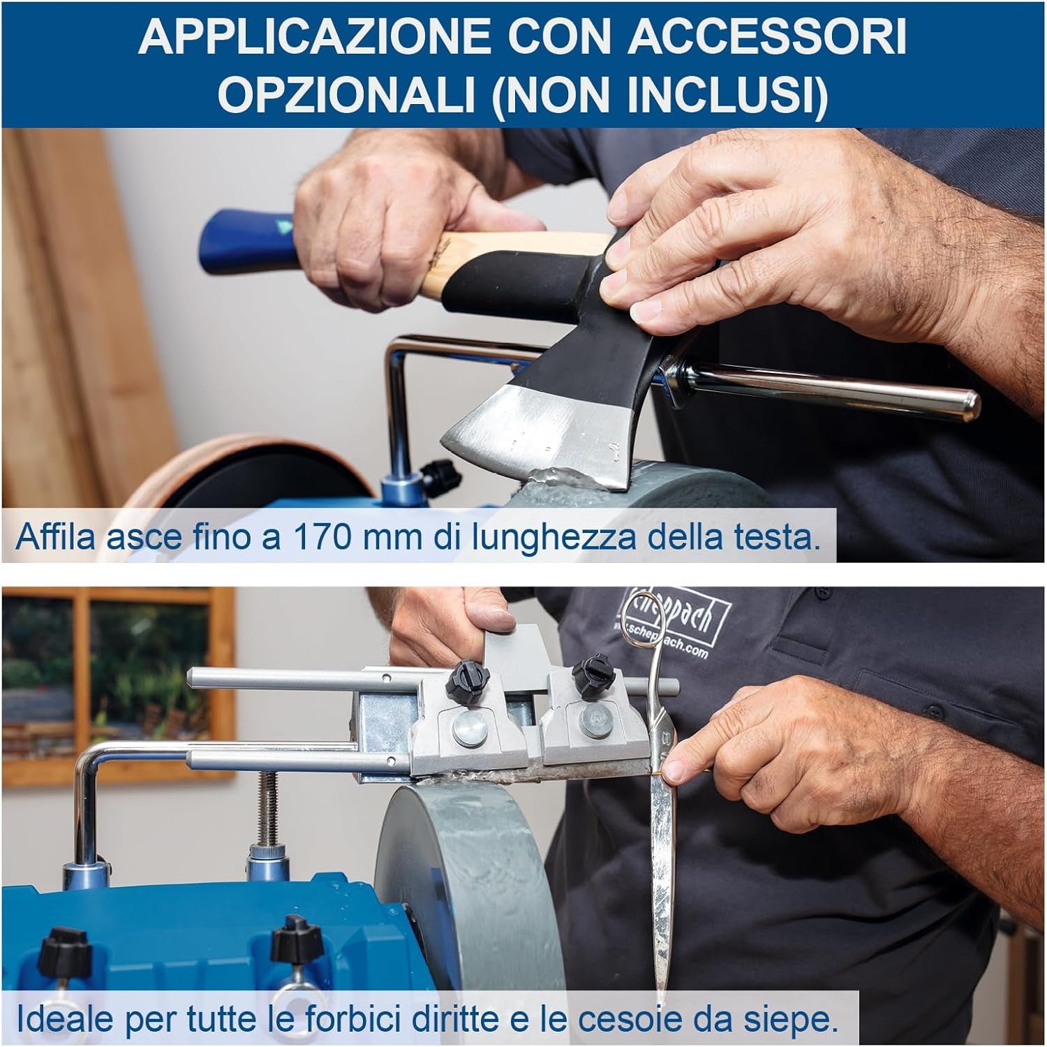 Scheppach Tiger 7000S - Affilatrice mola ad acqua per coltelli e forbici 