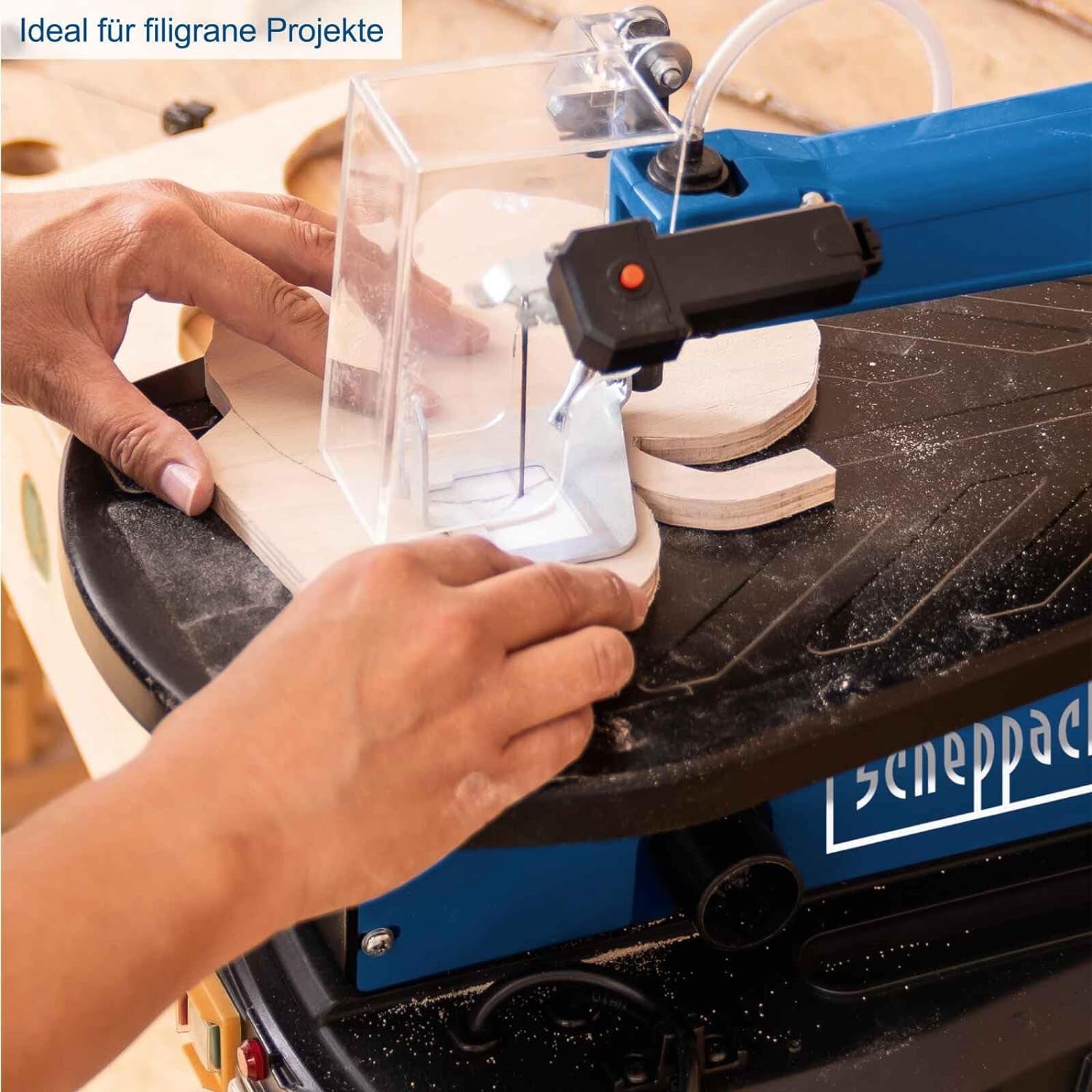 Scheppach Deco Flex Sl - Traforo oscillante con piano inclinabile 