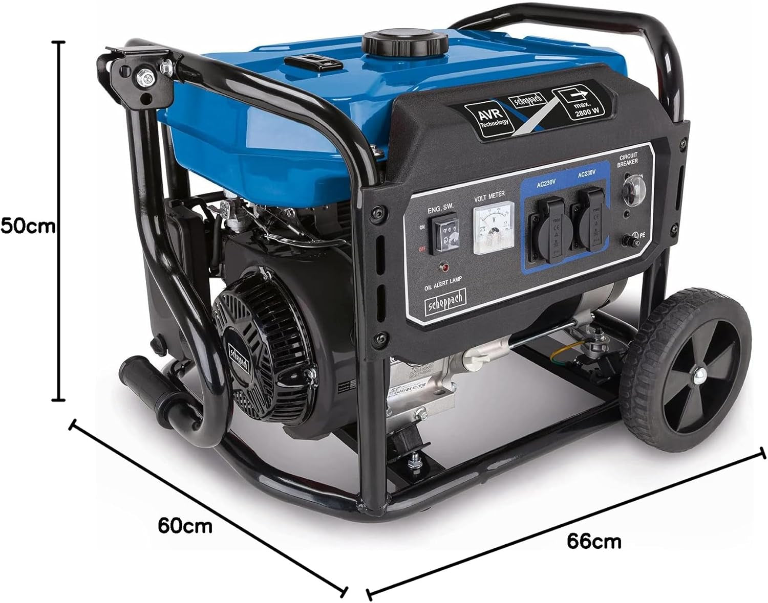 Scheppach SG3200X - Generatore di corrente a benzina 2,8 Kw max 