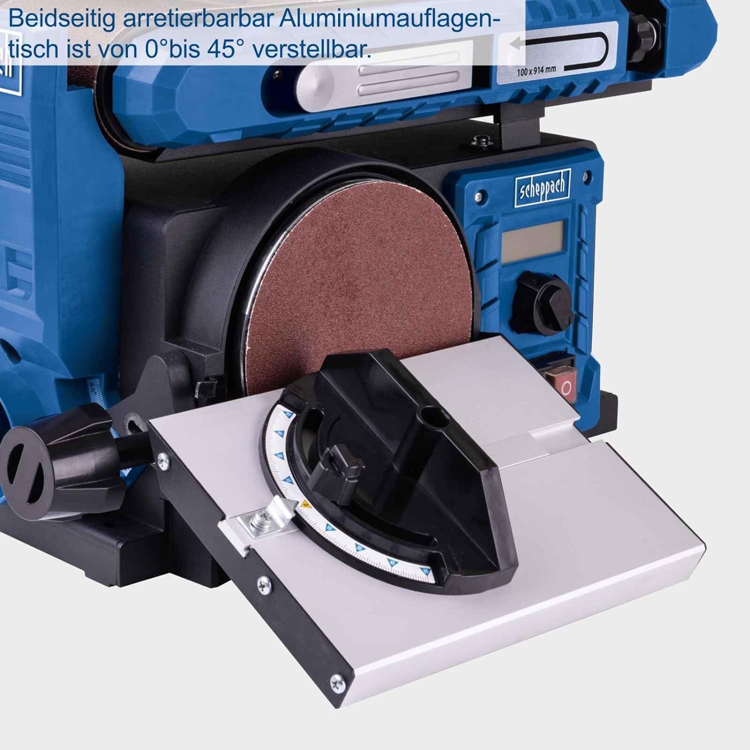 Scehppach BTS900VARIO - Levigatrice combinata da banco a nastro e disco 