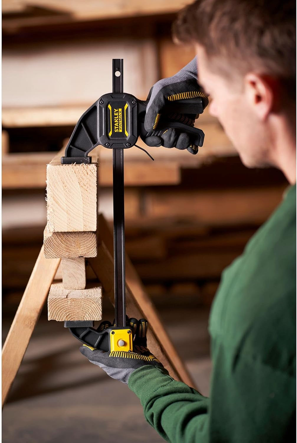 Stanley FMHT0-83235 - Morsetto strettoio a barra da falegname 300 x 78 mm 