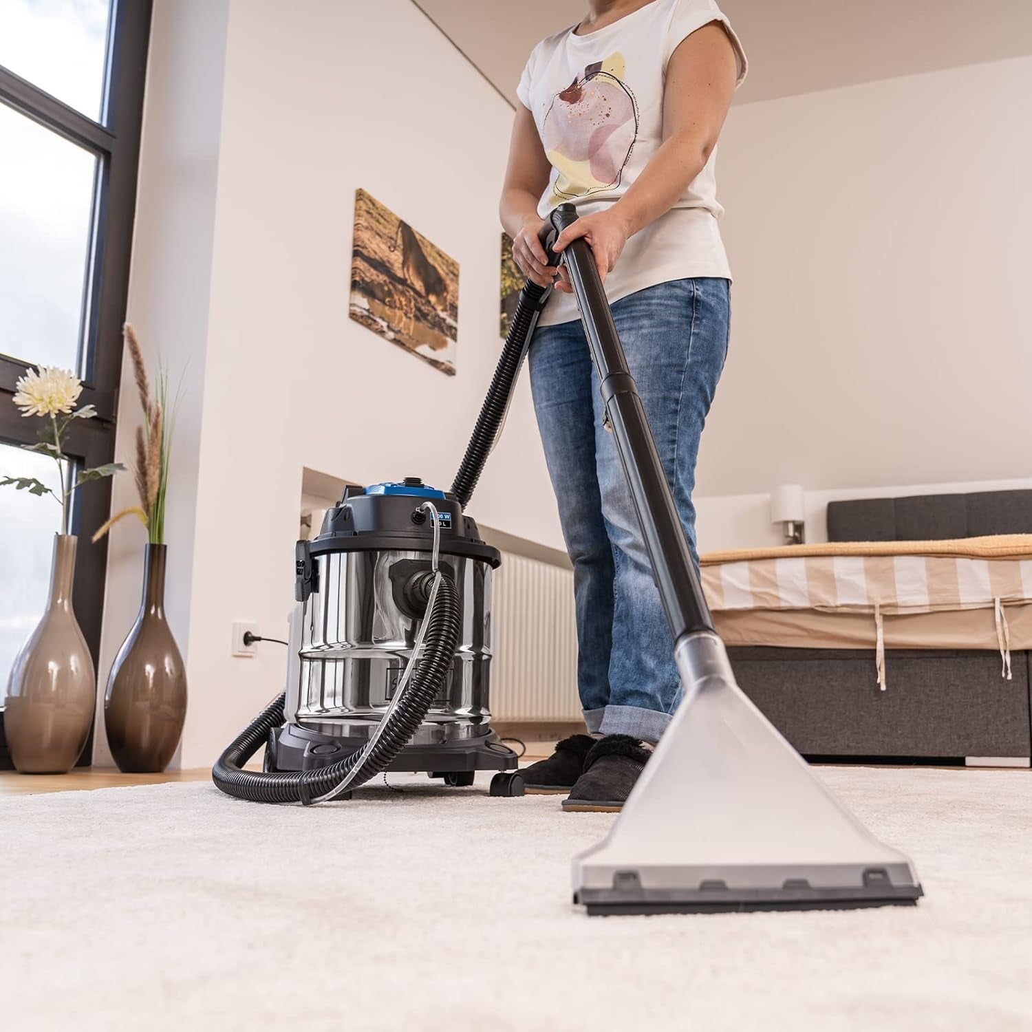 Scheppach SPRAYVAC20 - Aspiratore lava moquette tessuti tappezzerie 1600W 