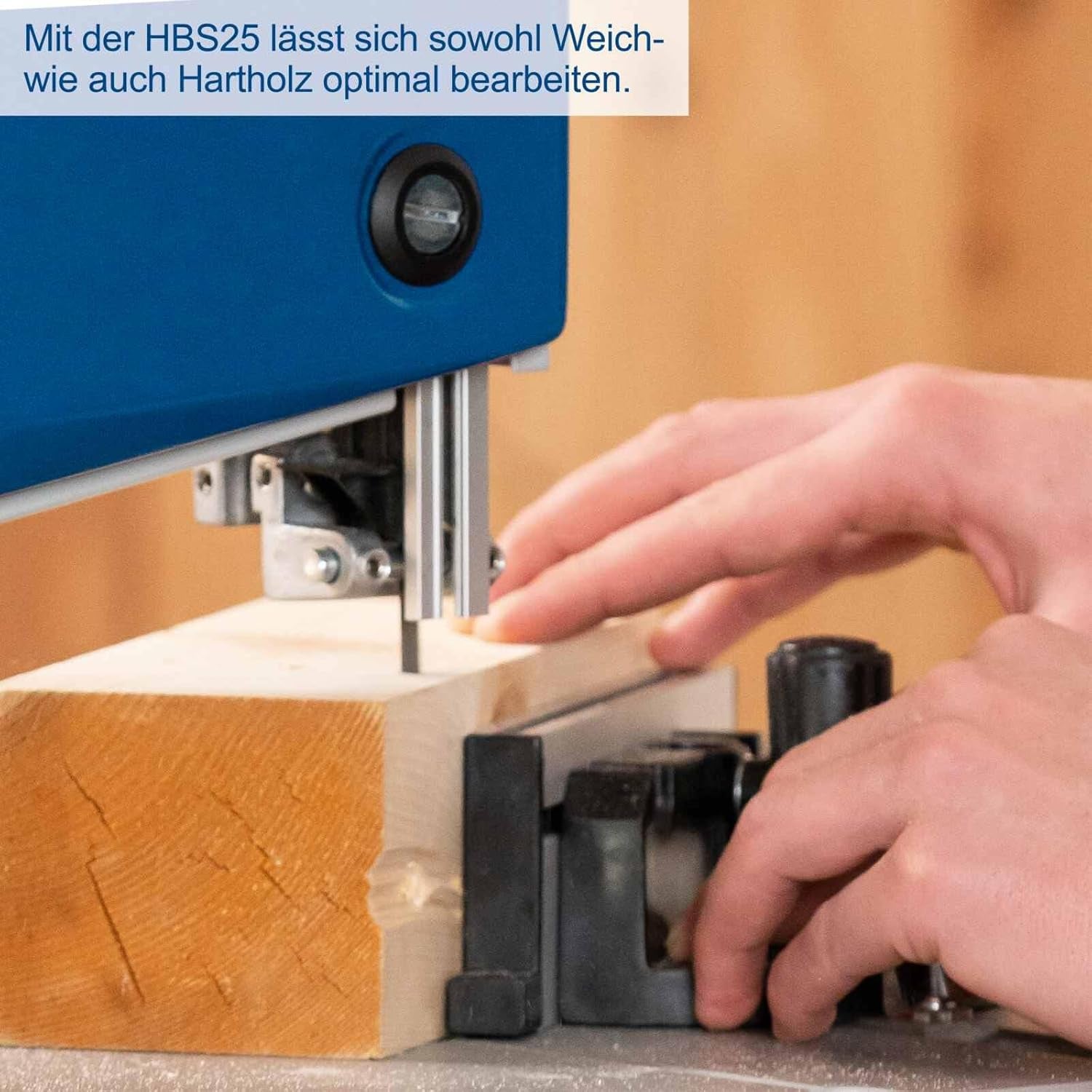 Scheppach HBS25 - Sega a nastro verticale per legno 350W taglio 80x200 mm