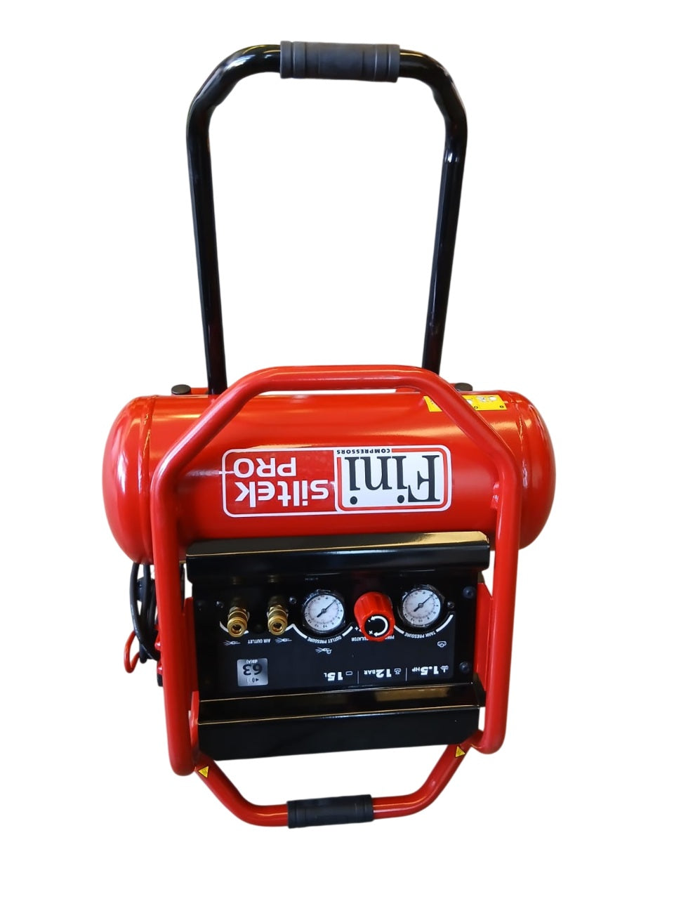 Fini Siltek pro 12 Compressore trolley senza olio silenzioso 63 dB , 12 bar , 220v , 15 litri ideale per professionisti