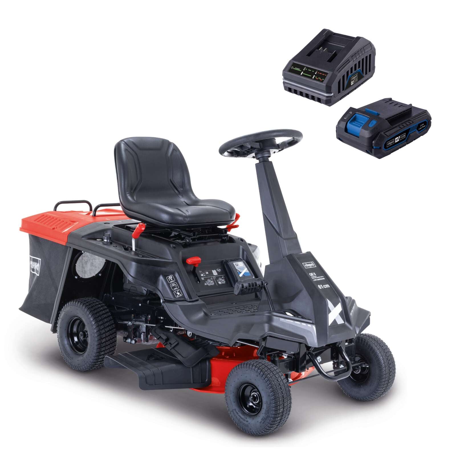 Scheppach MR230 – 61 - Trattorino rasaerba con accensione elettrica - taglio 61 cm - cilindrata 224cc