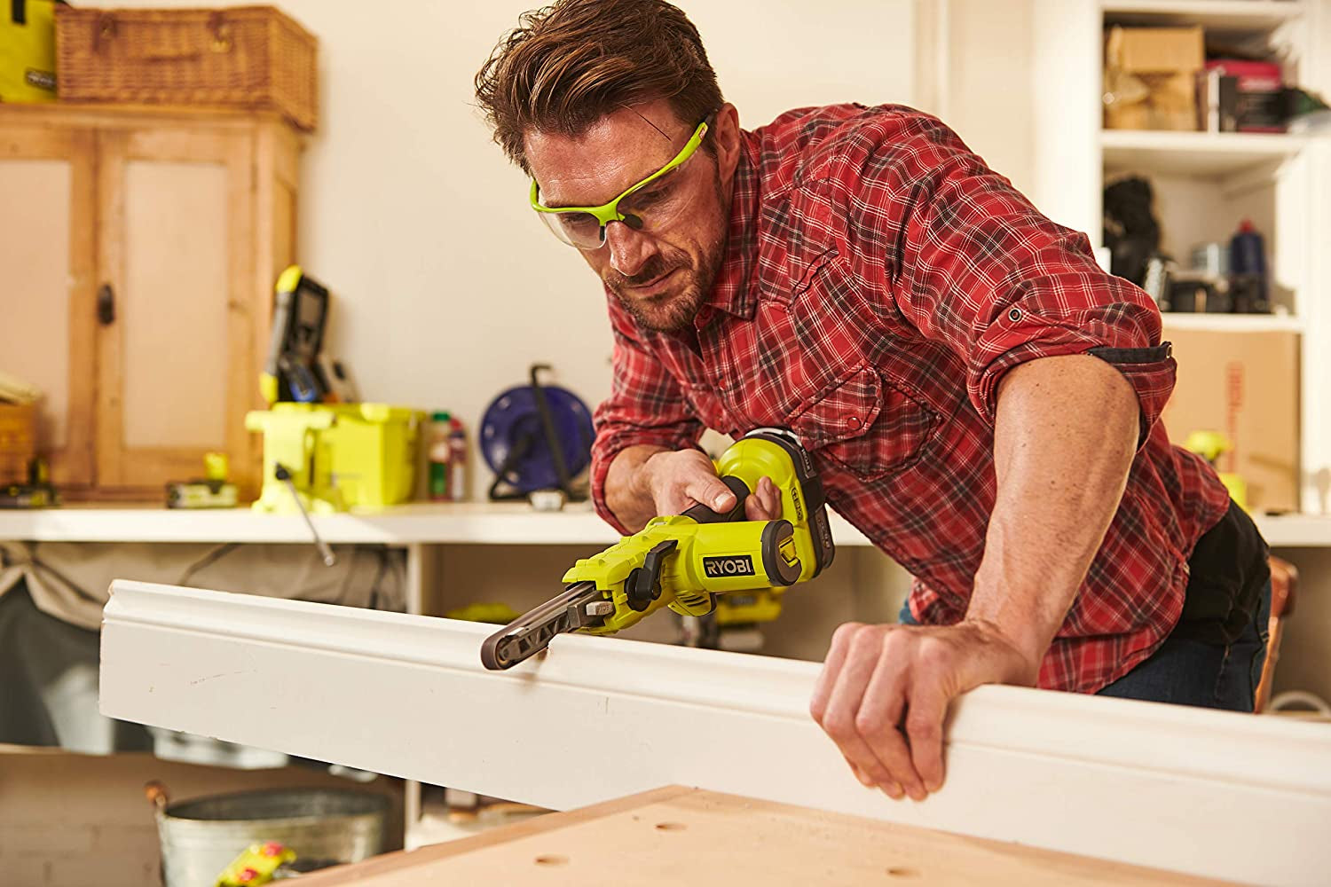 Ryobi R18PF-0 lima a nastro a batteria 18V ONE+ / solo corpo macchina