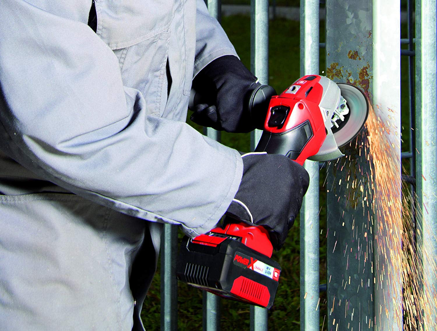 Kit einhell trapano avvitatore TE-CD 18/40 Li + smerigliatrice TE-AG 18/115 Li + 2 batterie 2AH