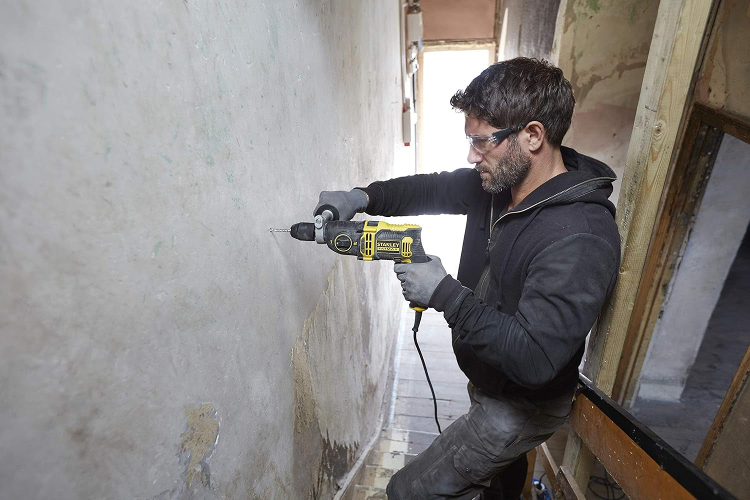 Stanley FMEH850K-QS - Trapano elettrico a percussione FATMAX - 850W - 2 velocità 