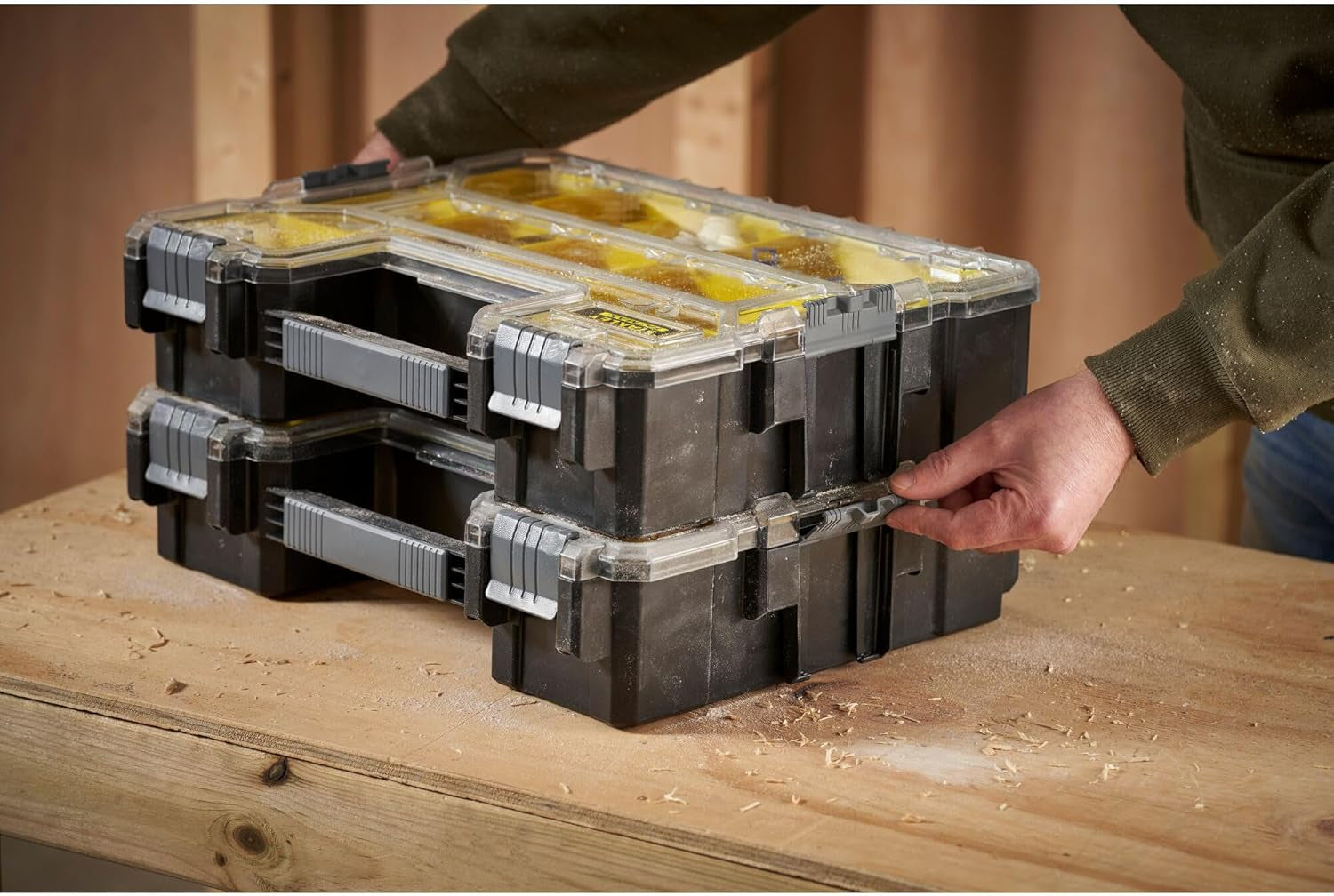 Stanley 1-97-521 - Organizer valigetta porta attrezzi a 10 scomparti STANLEY FATMAX