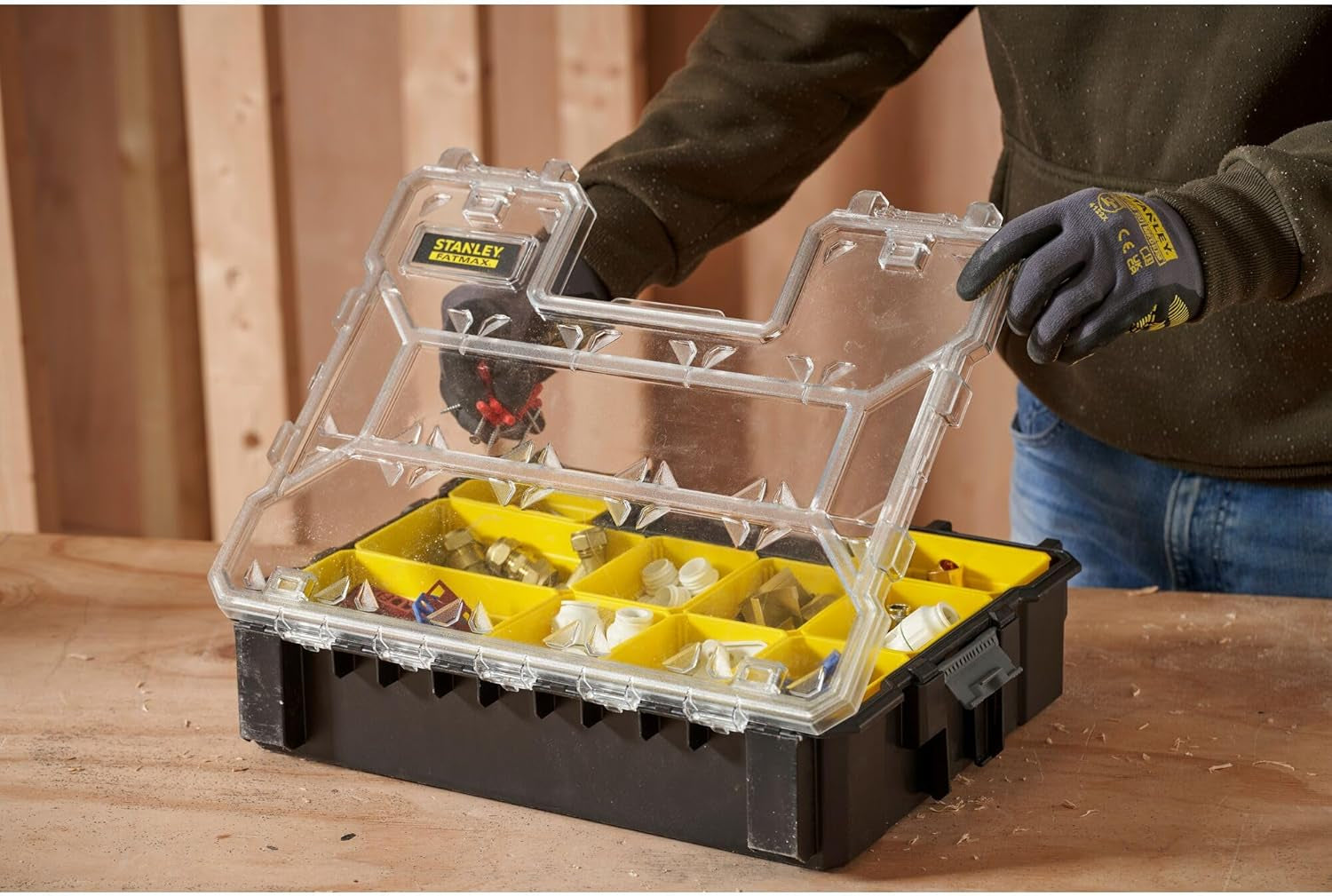 Stanley 1-97-521 - Organizer valigetta porta attrezzi a 10 scomparti STANLEY FATMAX