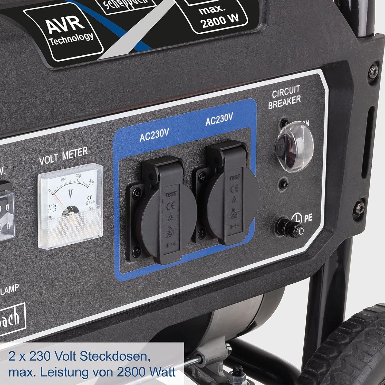 Scheppach SG3200X - Generatore di corrente a benzina 2,8 Kw max 