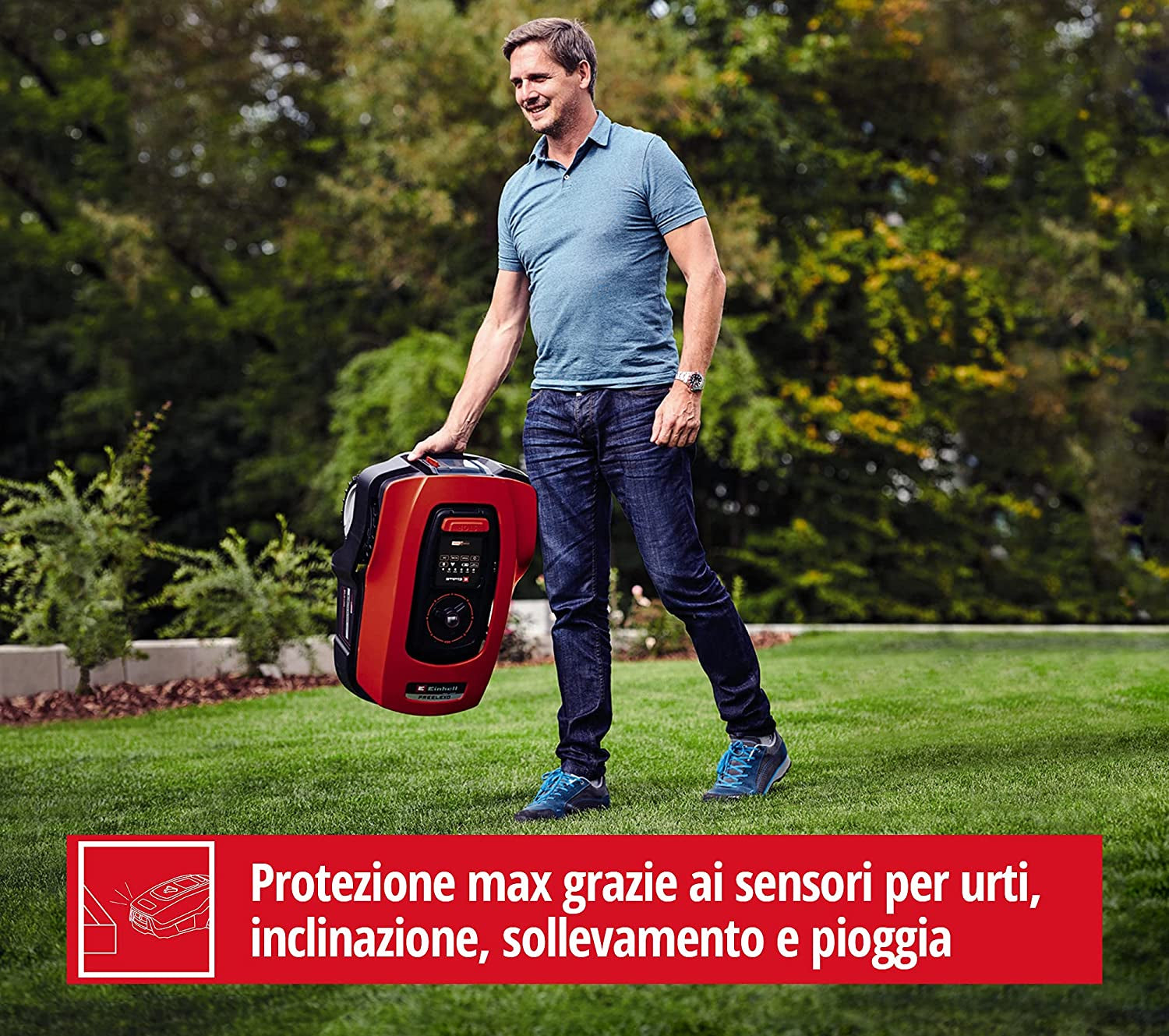 Einhell FREELEXO - Robot rasaerba tagliaerba a batteria 18V Power X Change, fino a 1100mq