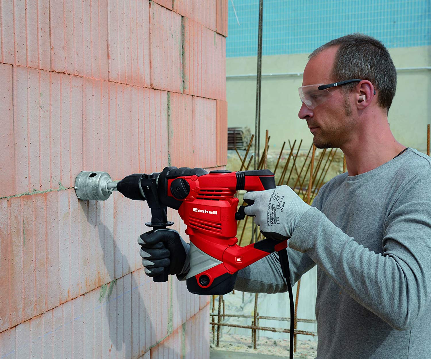 Einhell TH-RH 1600 - Trapano tassellatore 4 funzioni  220V con set 3 scalpelli e valigetta
