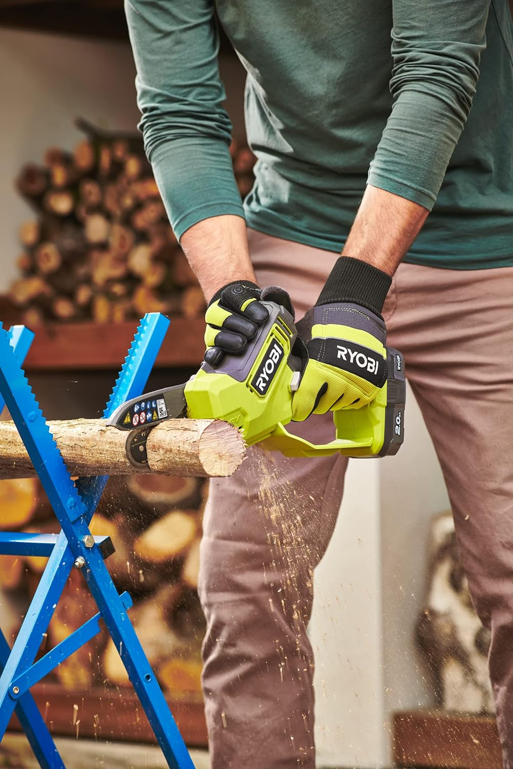 Ryobi RY18PSX10A-120 - Seghetto da potatura a batteria 18V - 1 x 2Ah