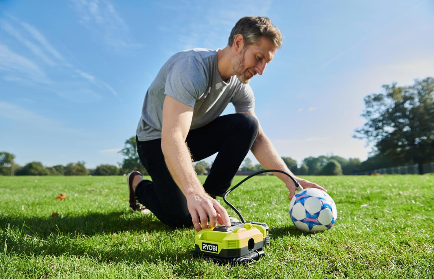 Ryobi RMI18-0 - Compressore e gonfiatore a batteria 18V ONE+ - solo corpo 