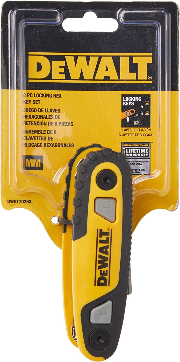 Dewalt DWHT70263-0 - Set chiavi a brugola esagonali pieghevoli con supporto - 8 chiavi