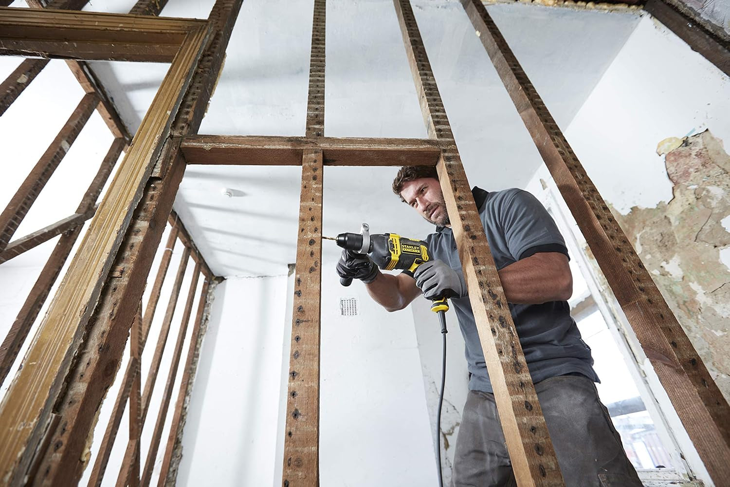 Stanley FMEH850K-QS - Trapano elettrico a percussione FATMAX - 850W - 2 velocità 