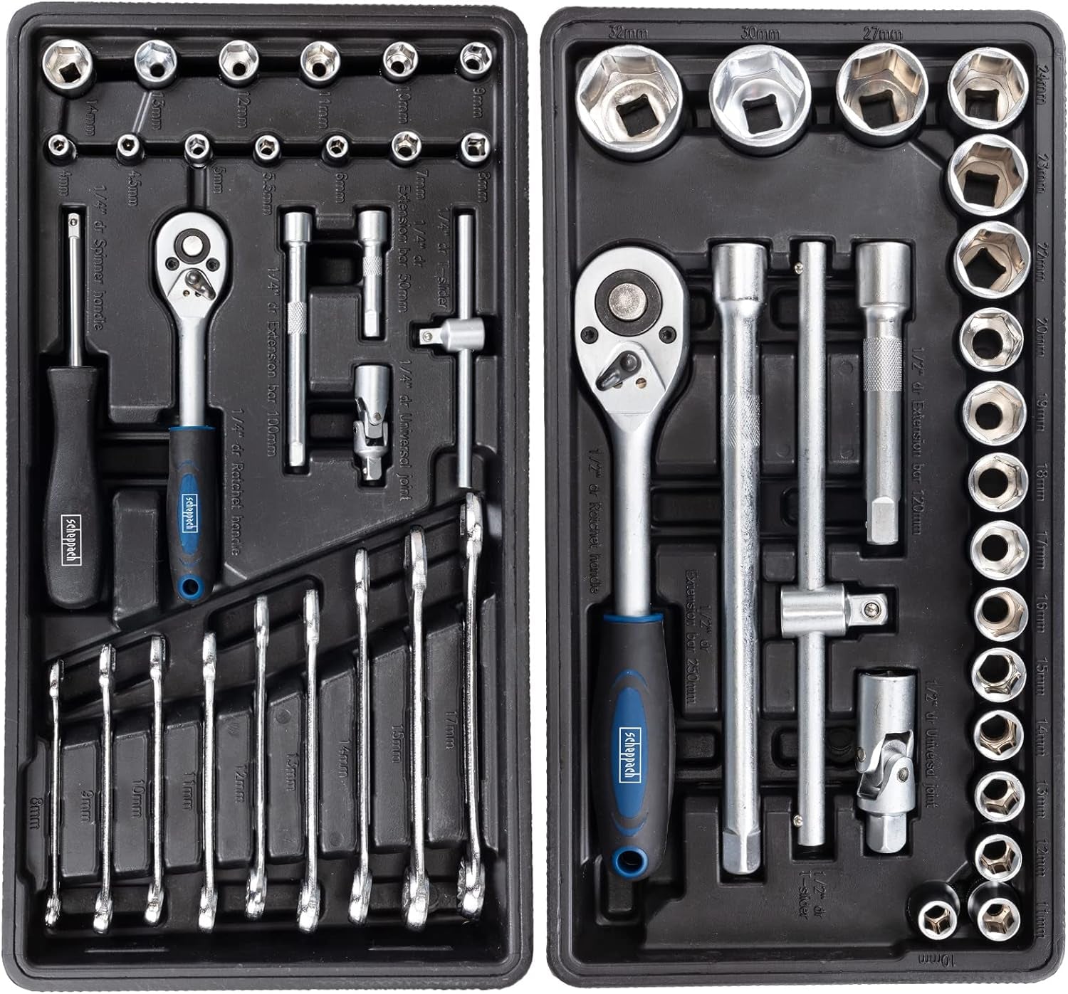 Scheppach TW1200 - Carrello porta attrezzi completo di 70 utensili per officina 